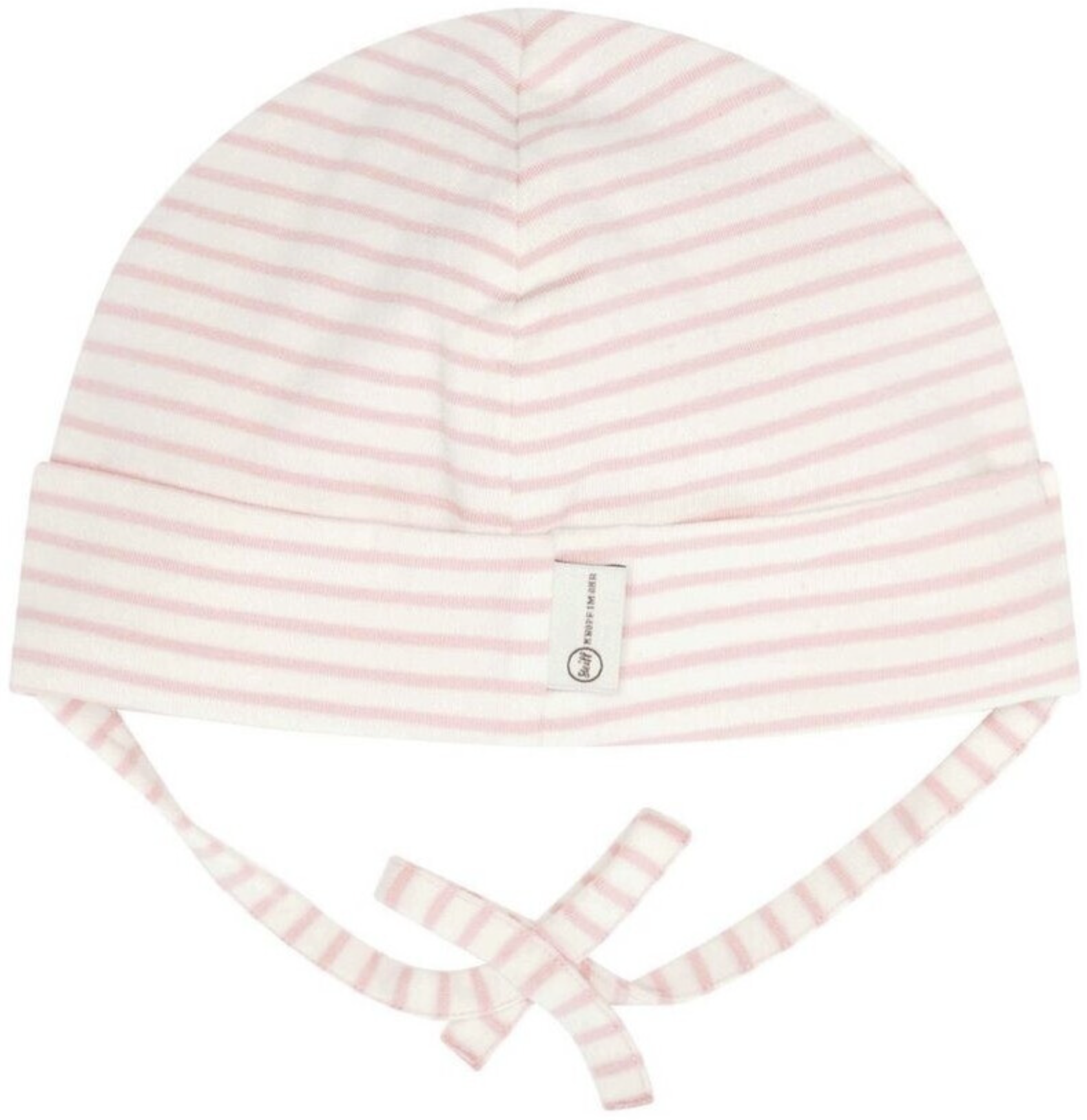 Steiff Baby Mädchen Mütze in Rosa gestreift mit Bär