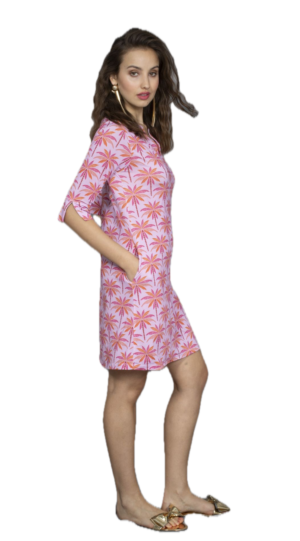 Marivie Happy! in Palms Rosé - Palmenprint Marivie Happy! in Palms Rosé - Palmenprint
