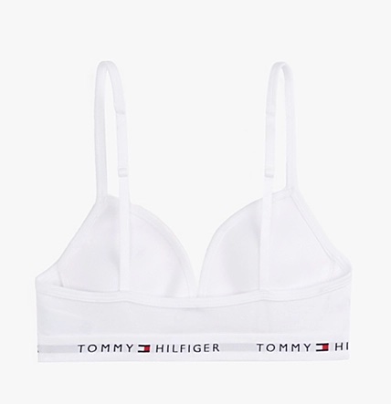 Tommy Hilfiger Signature gepolsterter Triangel-BH in Weiß Tommy Hilfiger Signature gepolsterter Triangel-BH in Weiß