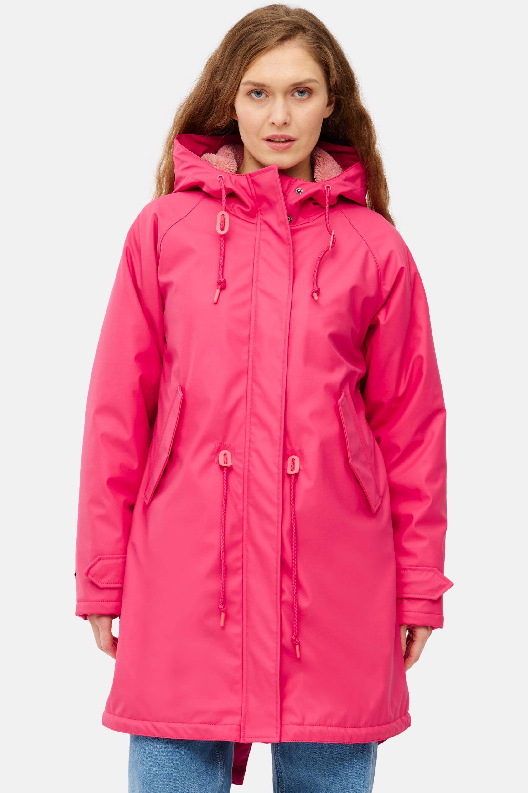 Derbe Friese Tidaholm Damen gefütterte Regenjacke - Azalea Pink