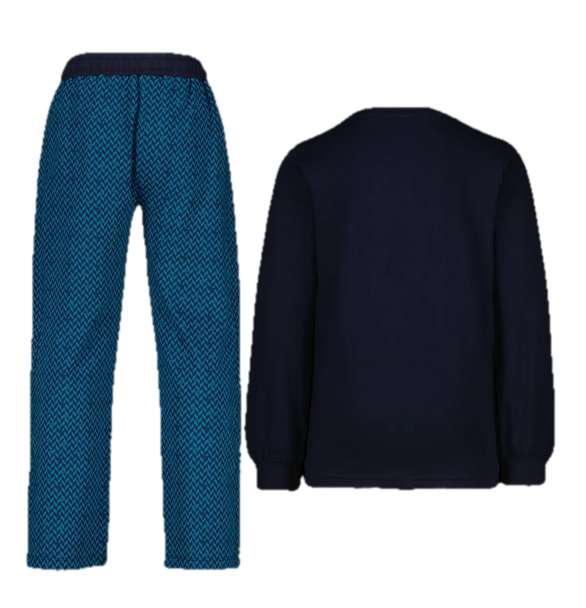Vingino Jungs Pyjama Warrow in Dunkelblau mit Muster – Baumwoll-Stretch Schlafanzug Vingino Jungs Pyjama Warrow in Dunkelblau mit Muster – Baumwoll-Stretch Schlafanzug