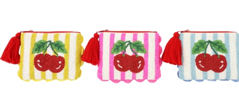Hoff Interieur Perlentasche Cherry - Kosmetiktasche Kirsche - Gelb Hoff Interieur Perlentasche Cherry - Kosmetiktasche Kirsche - Gelb