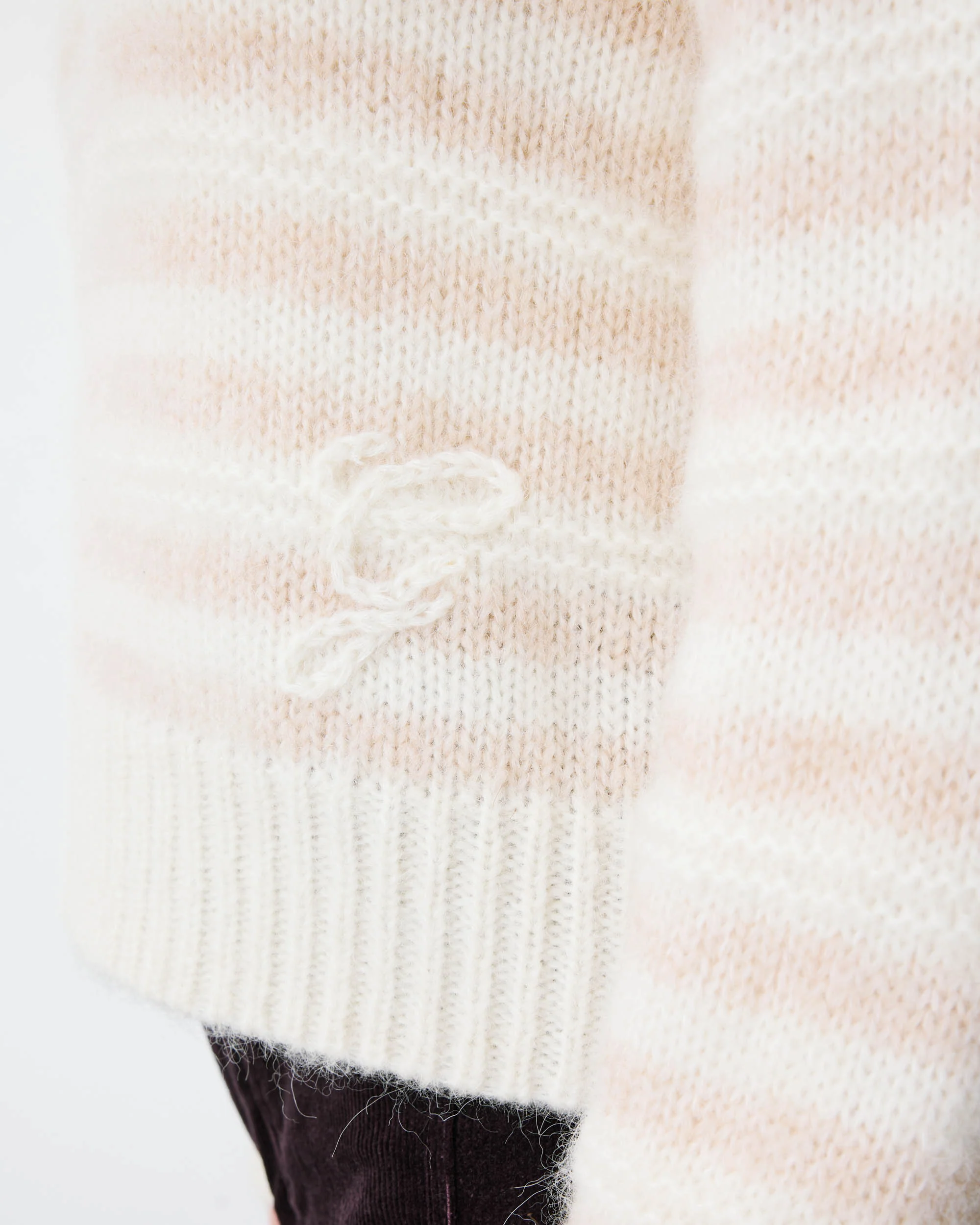Grace & Mila Aimond Strickpulli Creme Beige Gestreift Grace & Mila Aimond Strickpulli Creme Beige Gestreift