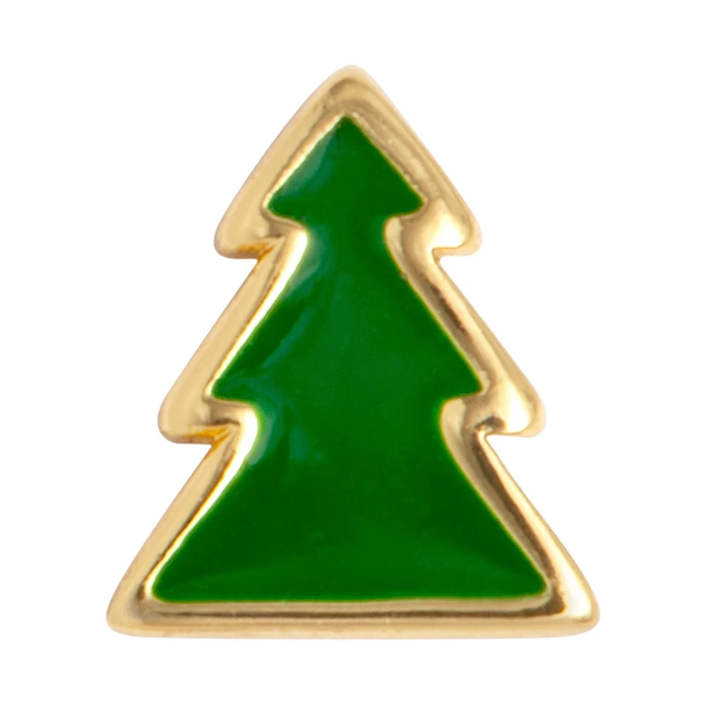 LuLu Stecker Ohrring The Green Christmas Tree - 1 Ohrring - Weihnachtsbaum