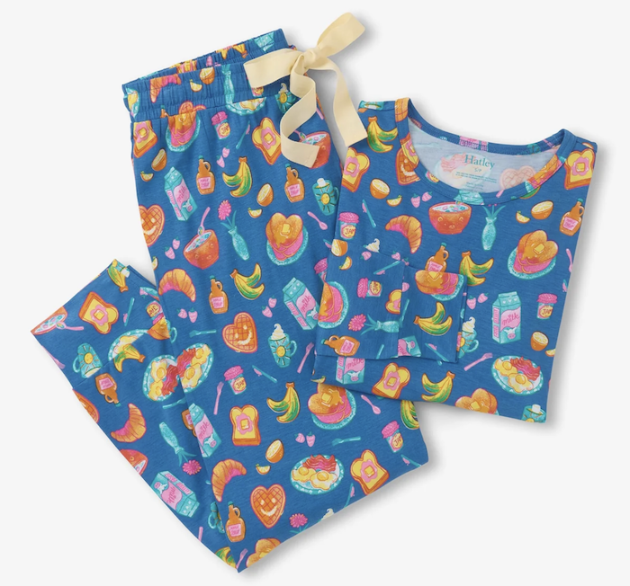 Hatley Damen Super weiche Bambus Viskose Pyjama - Breakfast Frühstück - SALE Hatley Damen Super weiche Bambus Viskose Pyjama - Breakfast Frühstück - SALE