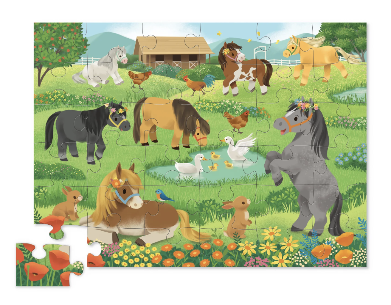 Crocodile Creek Floor Puzzle 36 Teile - Hübsche Ponys Crocodile Creek Floor Puzzle 36 Teile - Hübsche Ponys