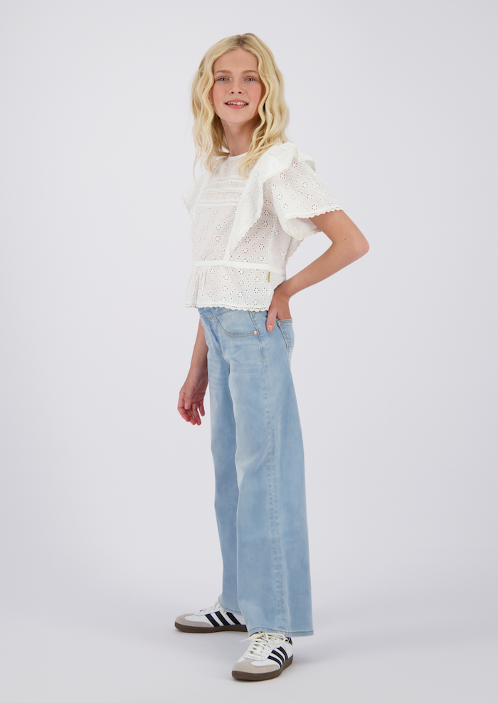 Vingino Jeans Bellini Wide Leg Jegging in Light Vintage Hellblau Denim Vingino Jeans Bellini Wide Leg Jegging in Light Vintage Hellblau Denim
