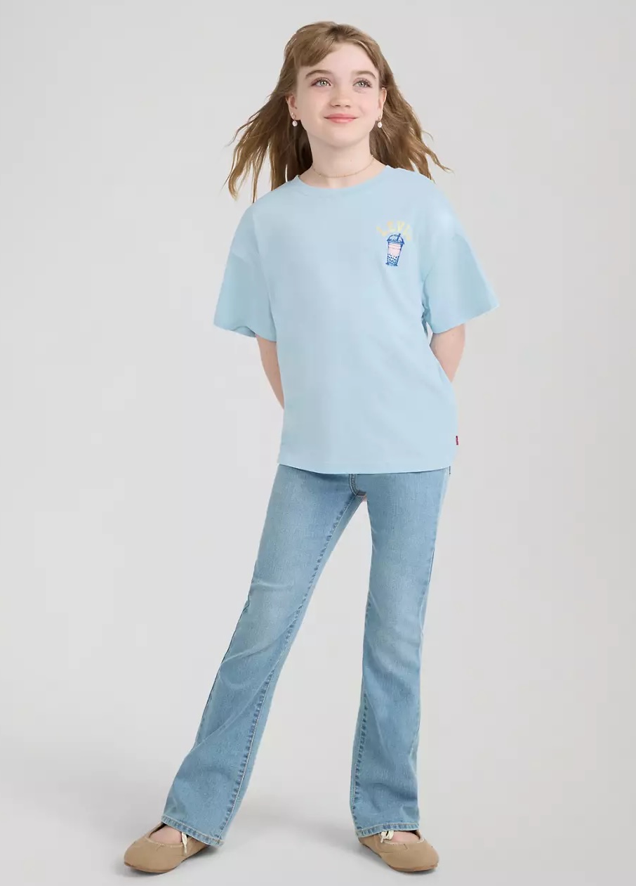 Levis Mädchen T-Shirt in Hellblau - Bubble Tea - More Bubbles Less Troubles Levis Mädchen T-Shirt in Hellblau - Bubble Tea - More Bubbles Less Troubles