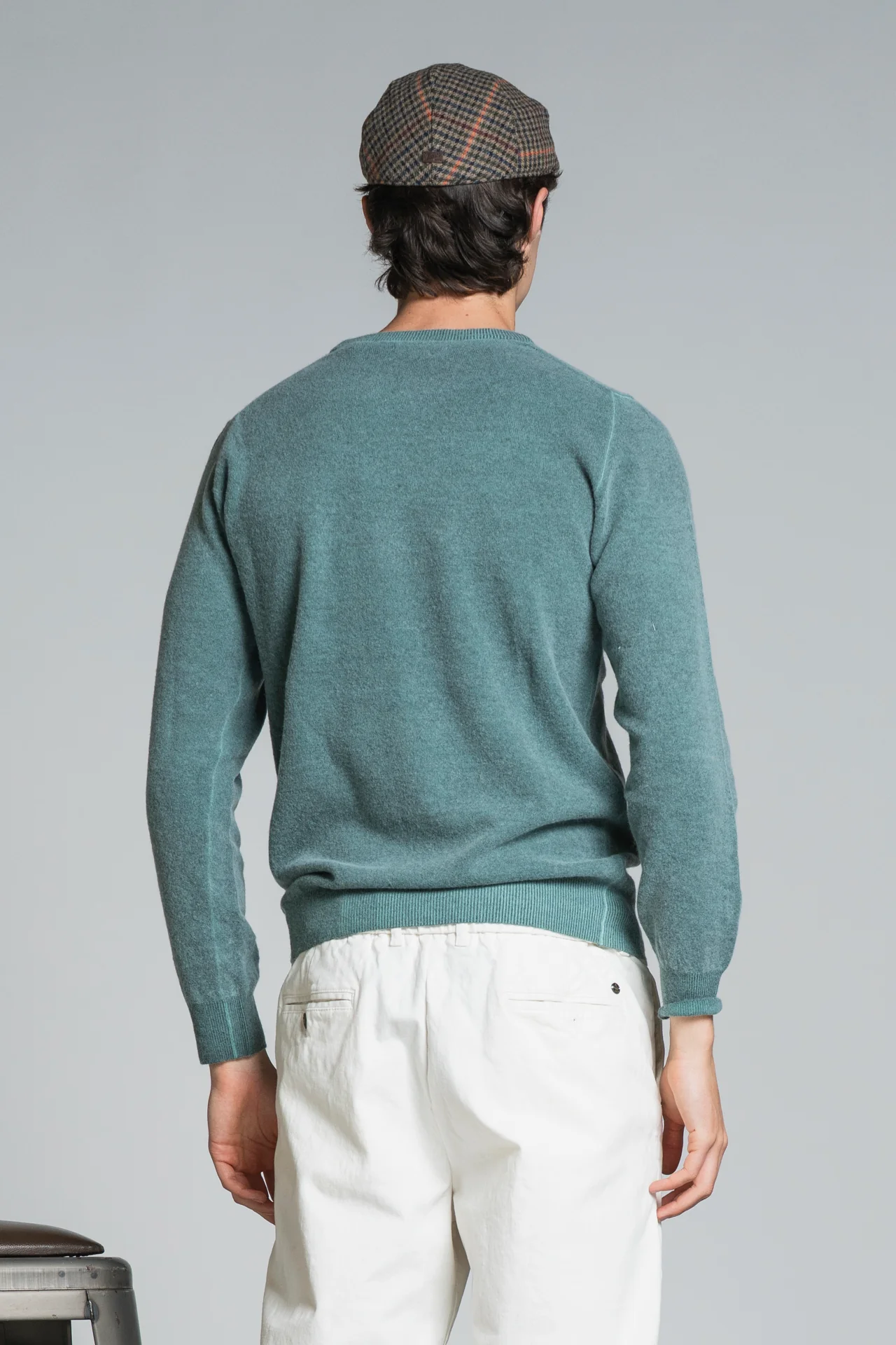 IMPURE Charlie Rundhals Strick Pullover Wollmischung Kaltgefärbt in Acqua Grün IMPURE Charlie Rundhals Strick Pullover Wollmischung Kaltgefärbt in Acqua Grün