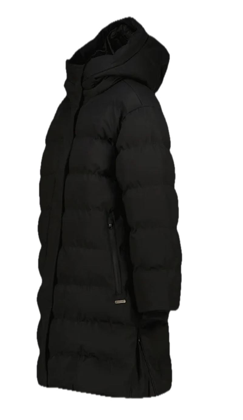 Vingino Tezia Long Mädchen Winterjacke Mantel Wasserdicht in Deep Black Schwarz