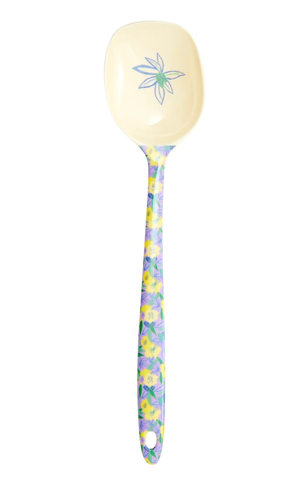 RICE Melamin Kochlöffel - Lila - Fancy Pansy Prints