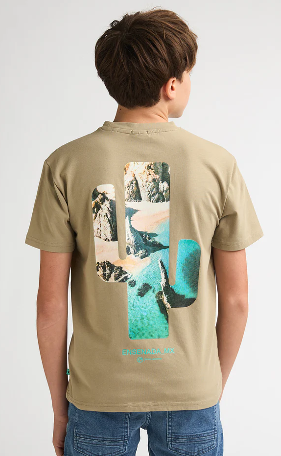 Petrol Industries Jungs T-Shirt in Olive mit Backprint Kaktuss Petrol Industries Jungs T-Shirt in Olive mit Backprint Kaktuss