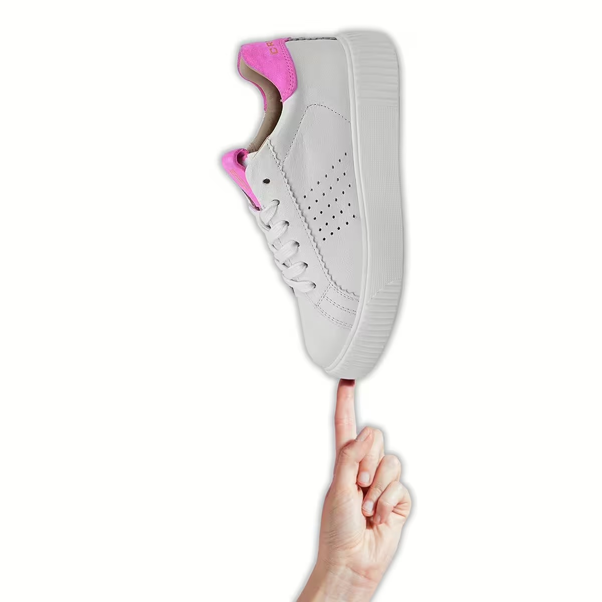 Crickit Sneaker ORMA in Weiß mit Neon Pink Wildleder - SALE Crickit Sneaker ORMA in Weiß mit Neon Pink Wildleder - SALE