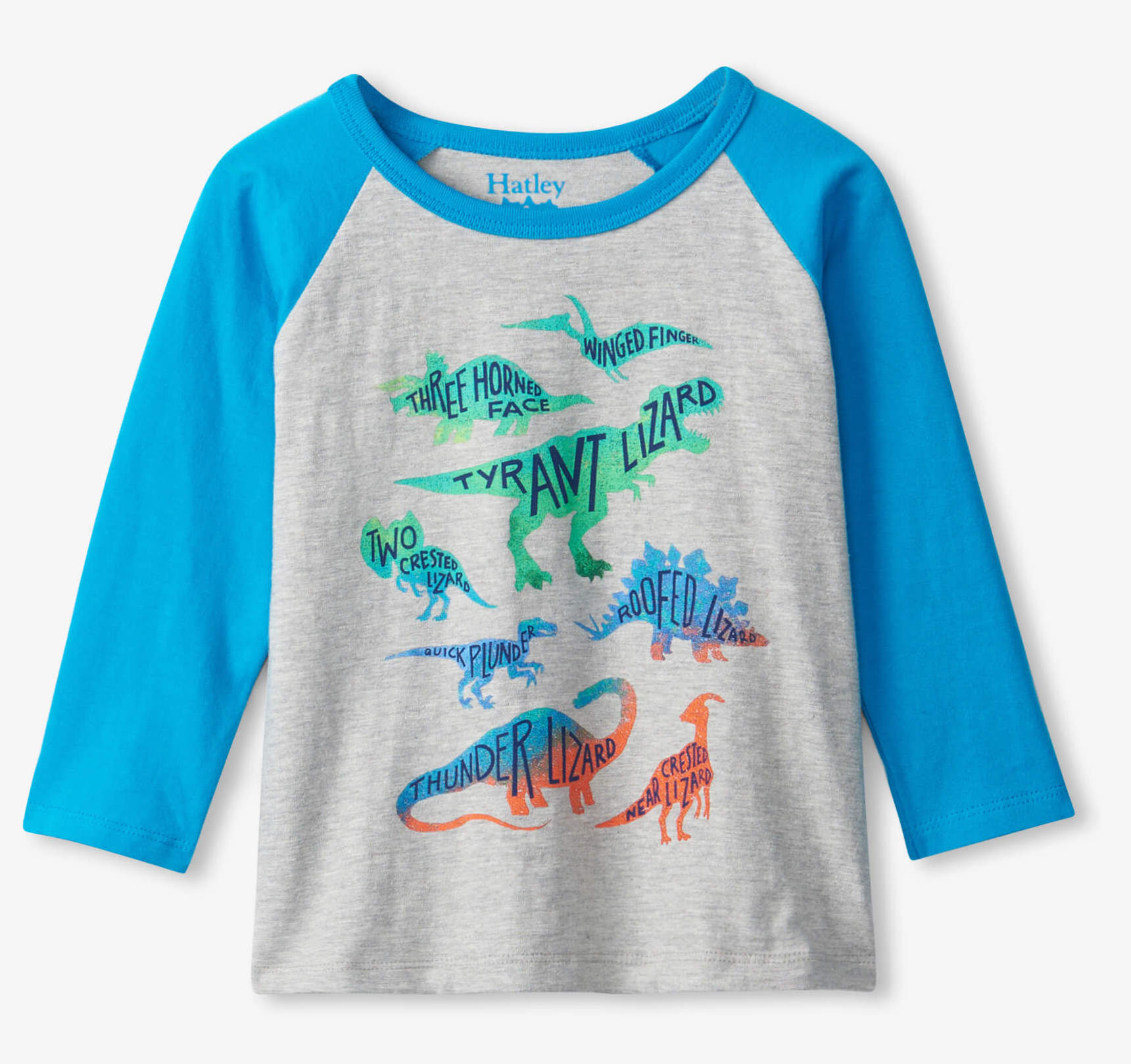 F23DBT1496 Hatley Raglan Langarm T-Shirt - Dinosaurier
