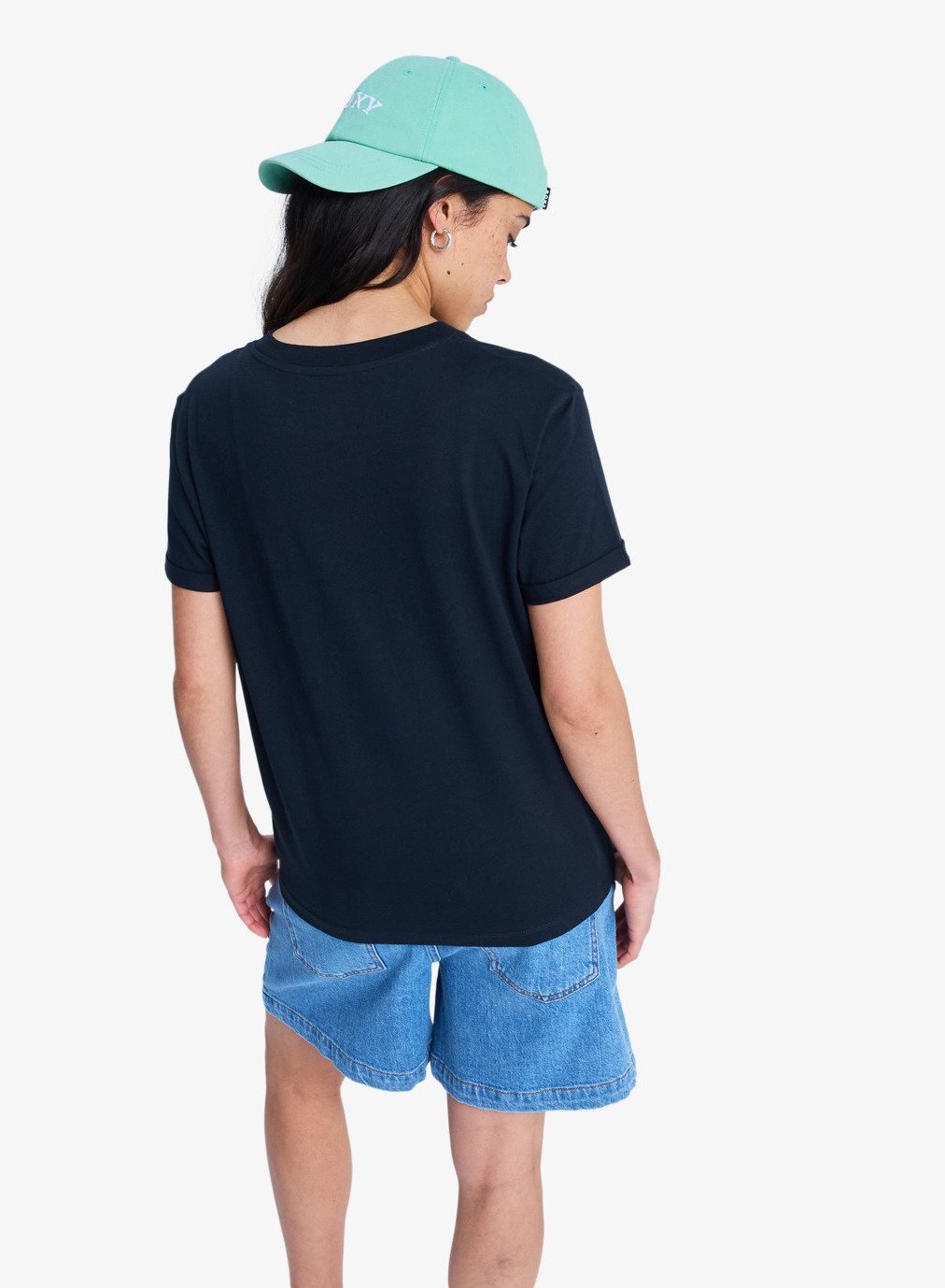 Roxy Oceanregular Poster - T-Shirt in Schwarz für Frauen - Hibiskus