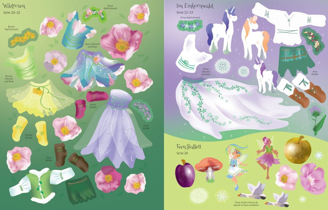 Usborne Mein Anziehpuppen-Stickerbuch im Feen-Ballett