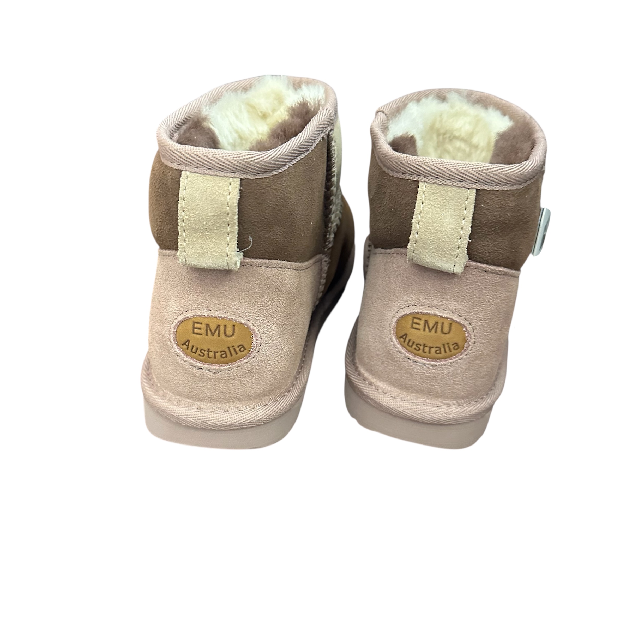 Emu Australia Stinger Micro Patchwork Lammfell Lederstiefel - Chesnut Rosé