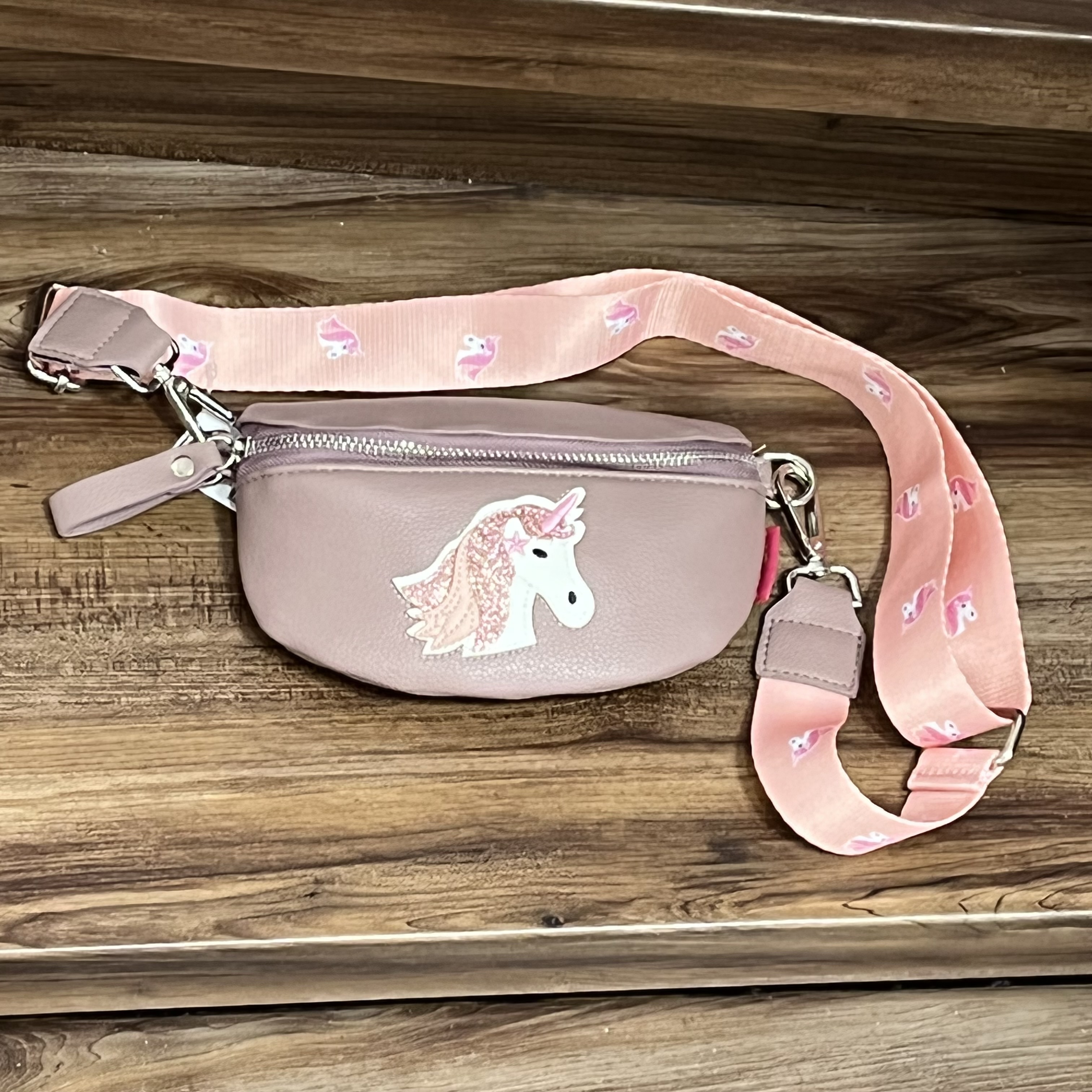 KisMe Crossbody Tasche Sidebag - Einhorn - Brombeer
