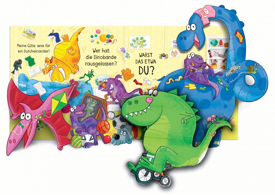 Usborne Mein verrücktes Pop-Up-Klappenbuch - Achtung, Dinobande!