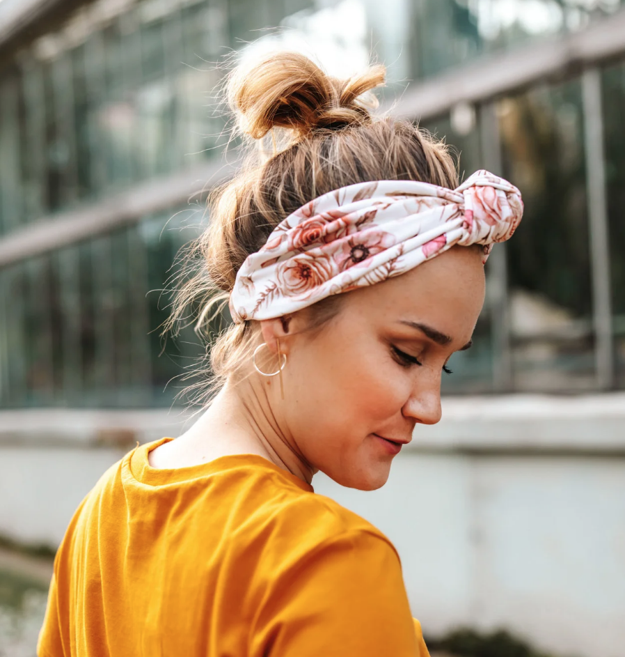 UL & Ka handgefertigte Haarbänder mit Knoten - Romantic Roses - SALE