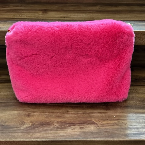 Moo' Ilo Damen Teddyfell Clutch in Pink - SALE