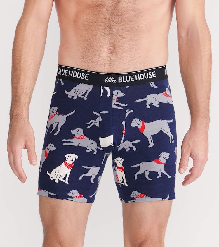 Little Blue House Boxer Short Unterhose - Bandana Labs - Hunde