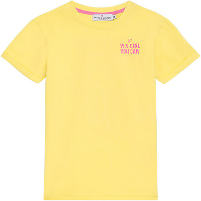 Danamade DLUCIA Damen T-Shirt in Lemonade Gelb & Pink - Yes You Can Girl Danamade DLUCIA Damen T-Shirt in Lemonade Gelb & Pink - Yes You Can Girl