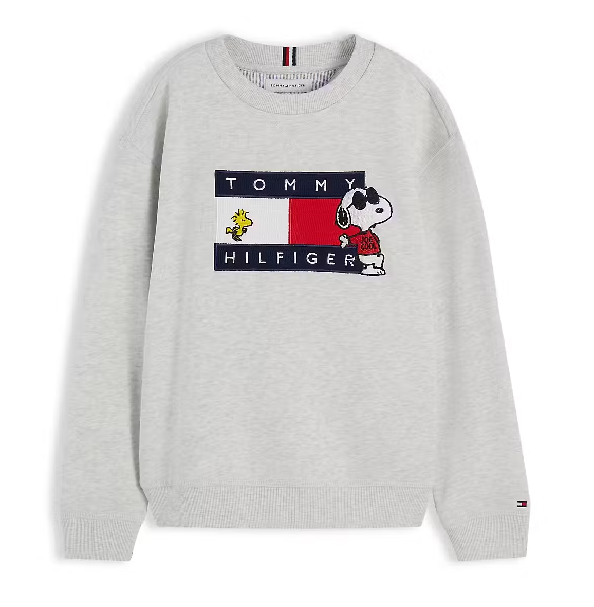 Tommy Hilfiger Peanuts Unisex Sweatshirt Crewneck in Grau -Snoopy Joe Cool & Woodstock