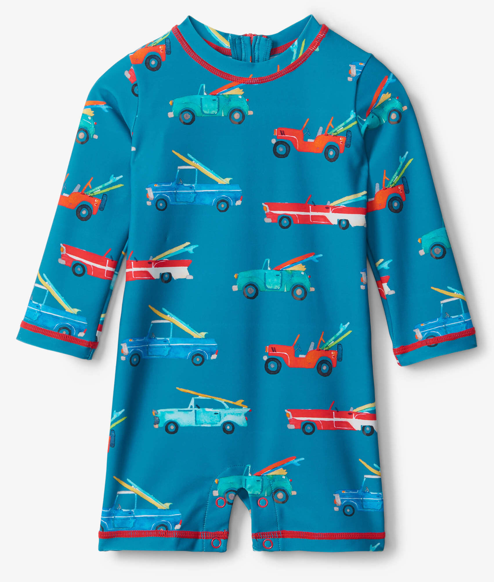 S23SCI908B Hatley Baby Badeanzug / Rashguard in Blau - Surfer Autos
