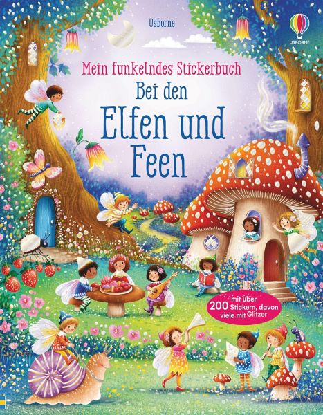 bei-den-feen-und-lefen Usborne Mein funkelndes Stickerbuch Bei den Elfen und Feen
