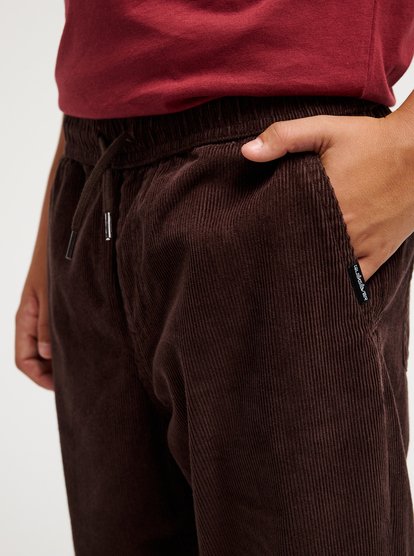 Quiksilver Taxer Cord Hose mit Stretch in Schoko Braun