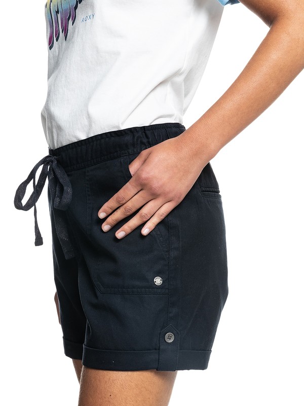 erjns03389_roxy-w_kvj0_frt2 Roxy Life Is Sweeter - Lyocell Shorts - Kurze Hose iin Schwarz