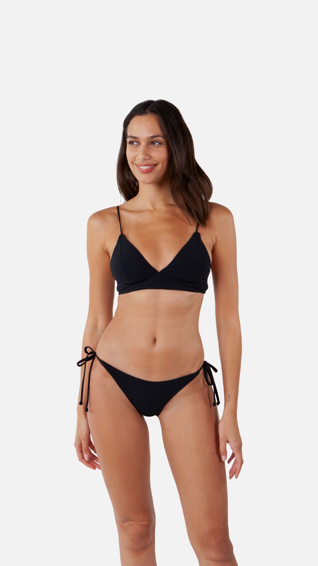 Barts Tanga Solid Bikinihöschen in Schwarz