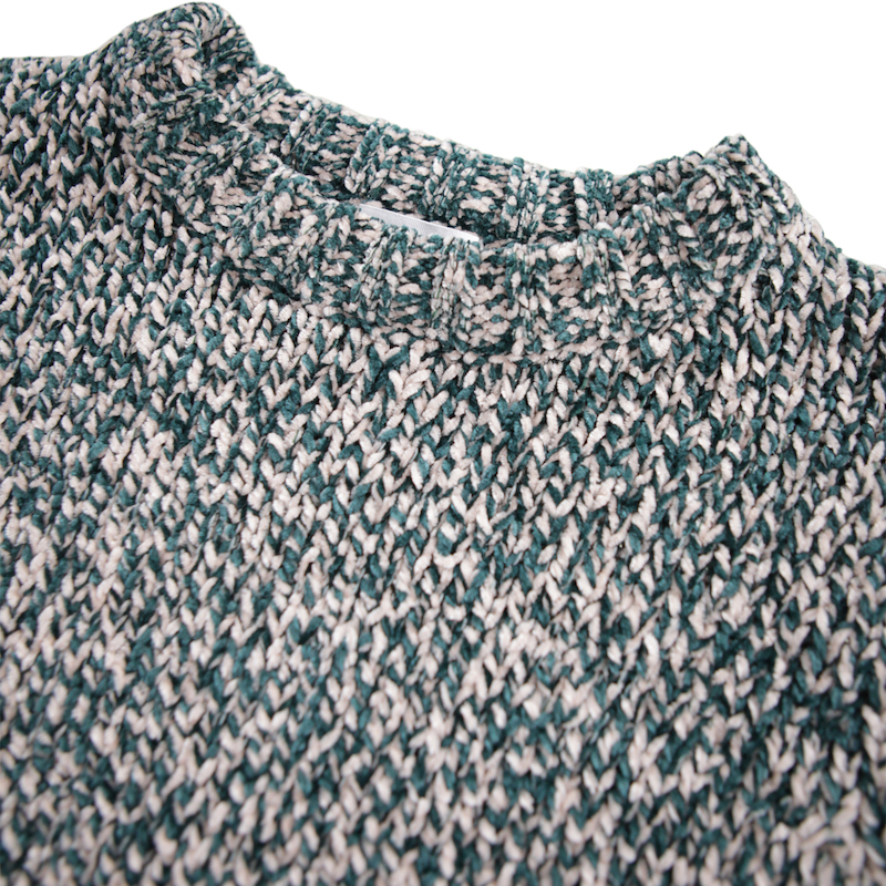 Molo Grett Chenille Strickpulli Pullover in Grün & Zartrosa