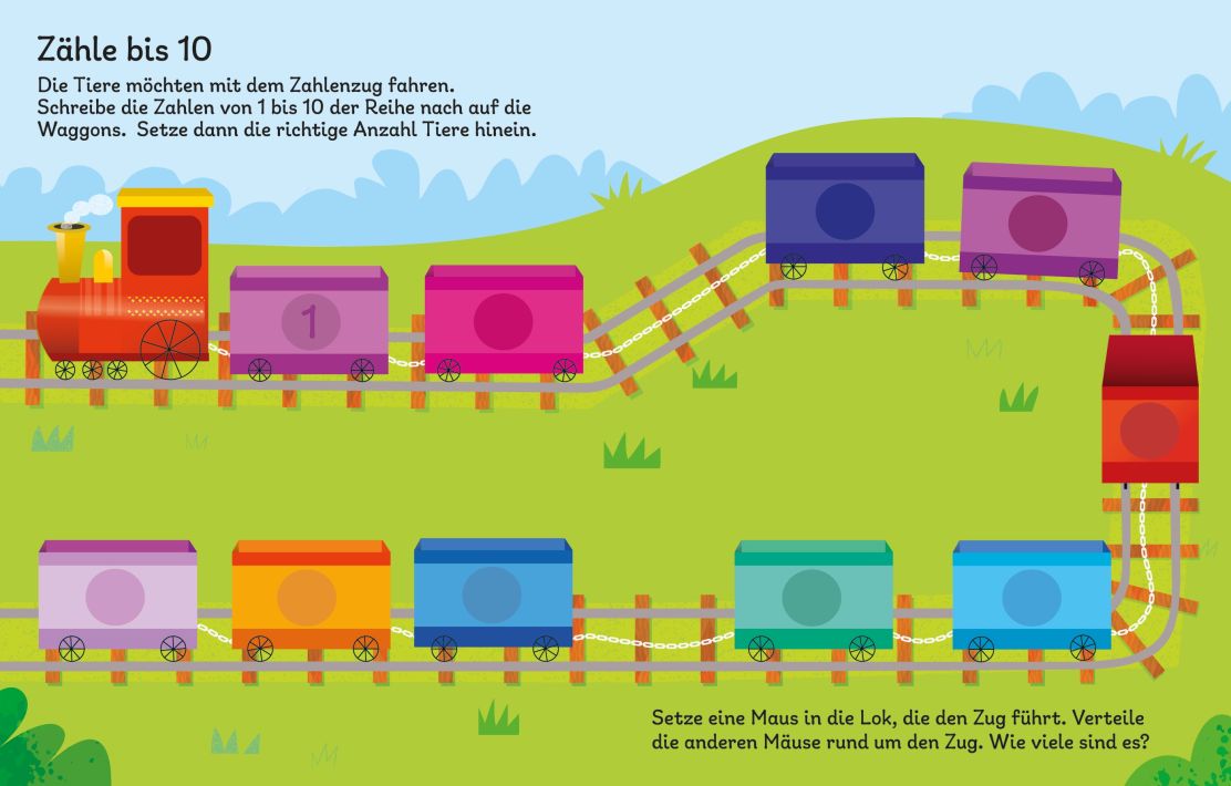 Usborne Mein erstes Stickerbuch: Erste Zahlen von 1 bis 10