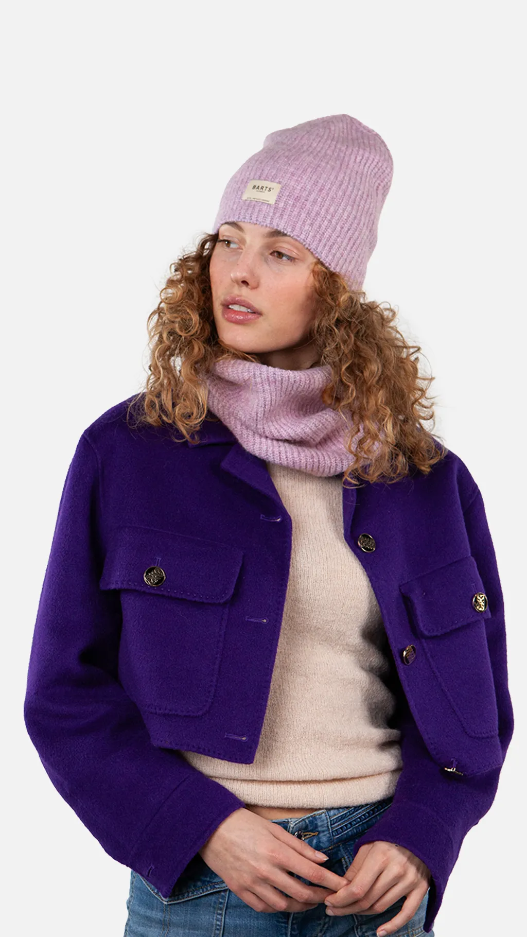 Barts Darty Damen Beanie ohne Bündchen in Orchid Flieder