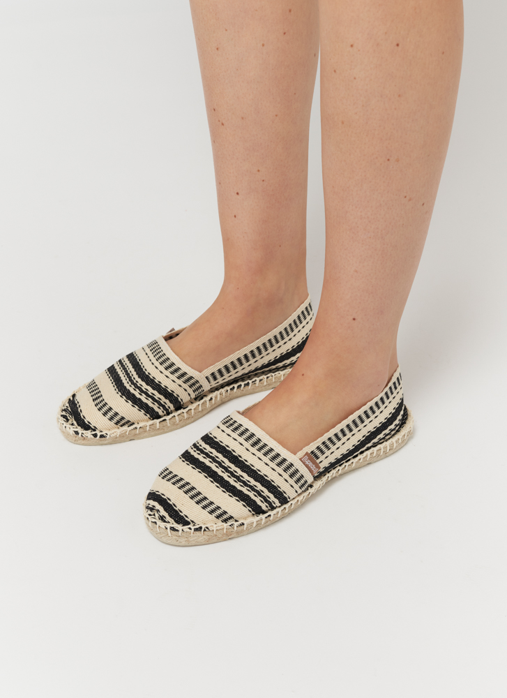 122-noir_2 Espadrij klassische Espadrille Zick Zack in Ecru & Anthrazit - SALE