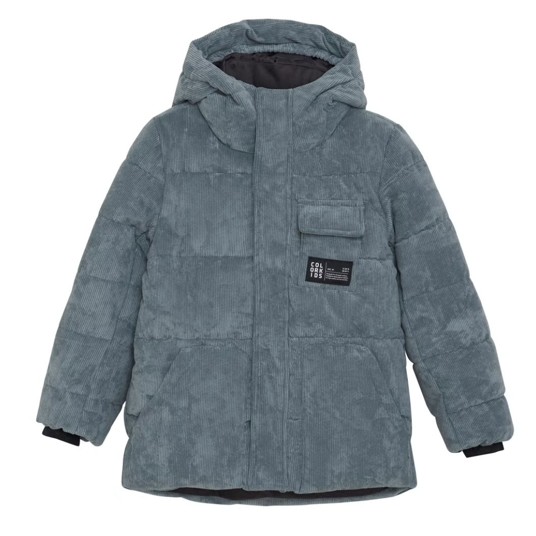 Color Kids Kord-Winterjacke Jr. Puffer - Blaugrau 
