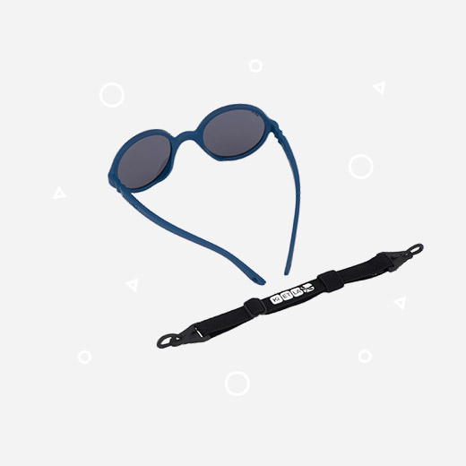 KiETLA Kleinkind Sonnenbrille ROZZ (UV-Schutz 3) mit Denim Blau Rahmen