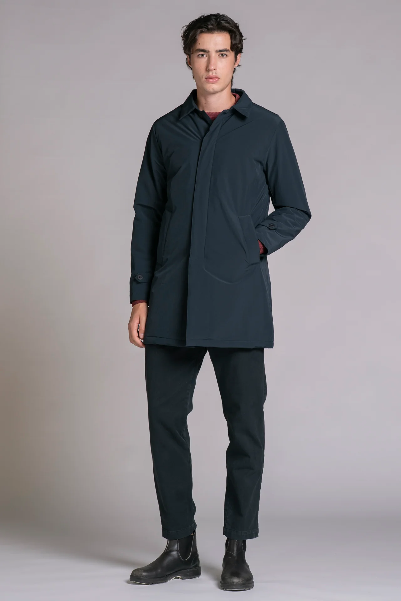 IMPURE Trench Coat Mantel - Regenmantel mit Innen-Steppung in Navy IMPURE Trench Coat Mantel - Regenmantel mit Innen-Steppung in Navy