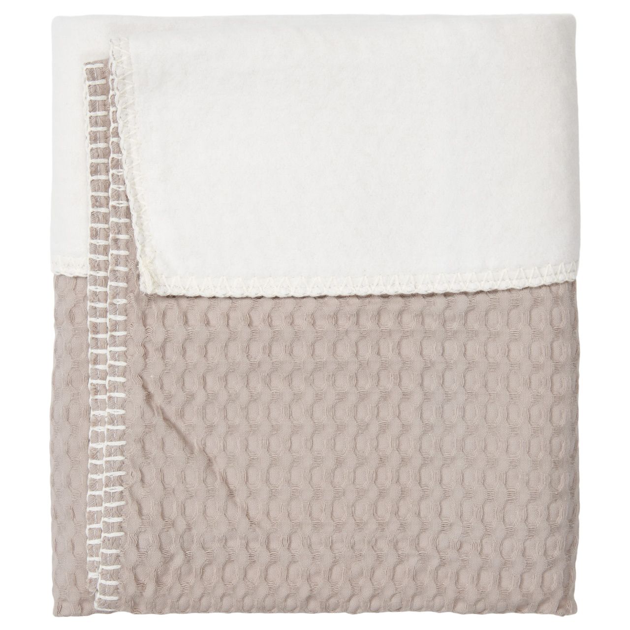 Koeka Amsterdam Baumwolle Fleece Babydecke in Clay Taupe - SALE
