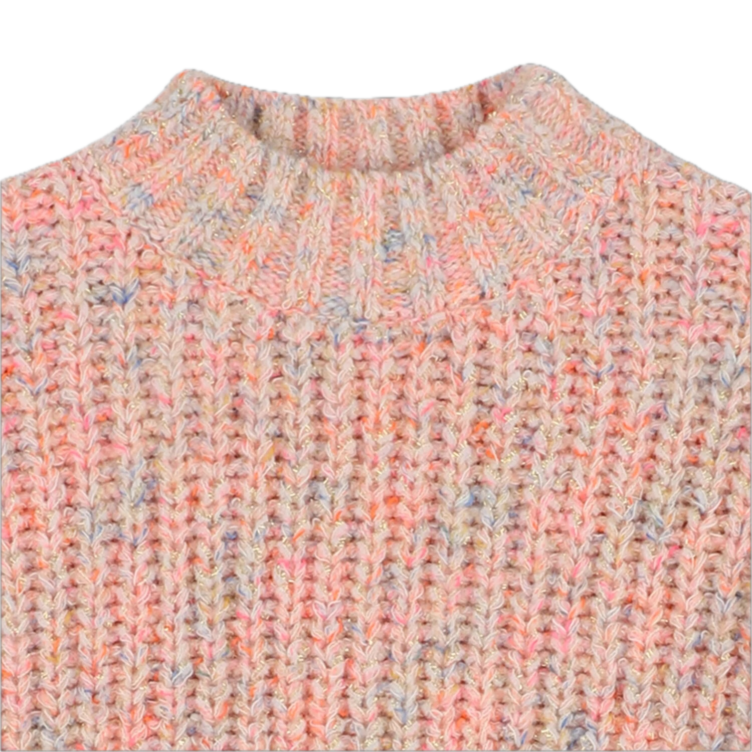 Billieblush Strickpullover in Orange mit bunten Akzenten - Glitzer