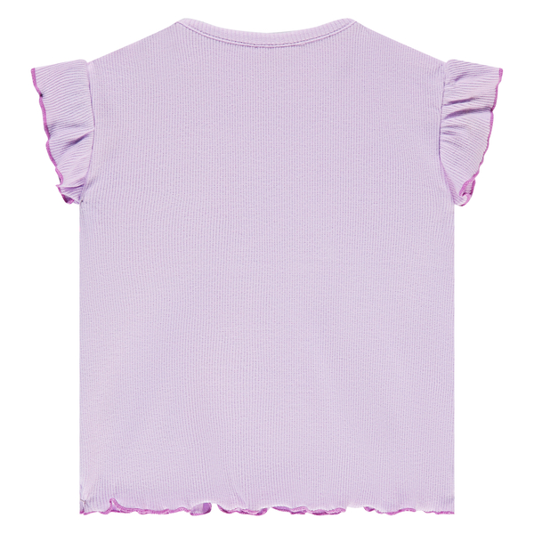 Babyface Baby Mädchen Kurzarm T-Shirt gerippt in Lavender mit Rüschen - Ice Cream Babyface Baby Mädchen Kurzarm T-Shirt gerippt in Lavender mit Rüschen - Ice Cream