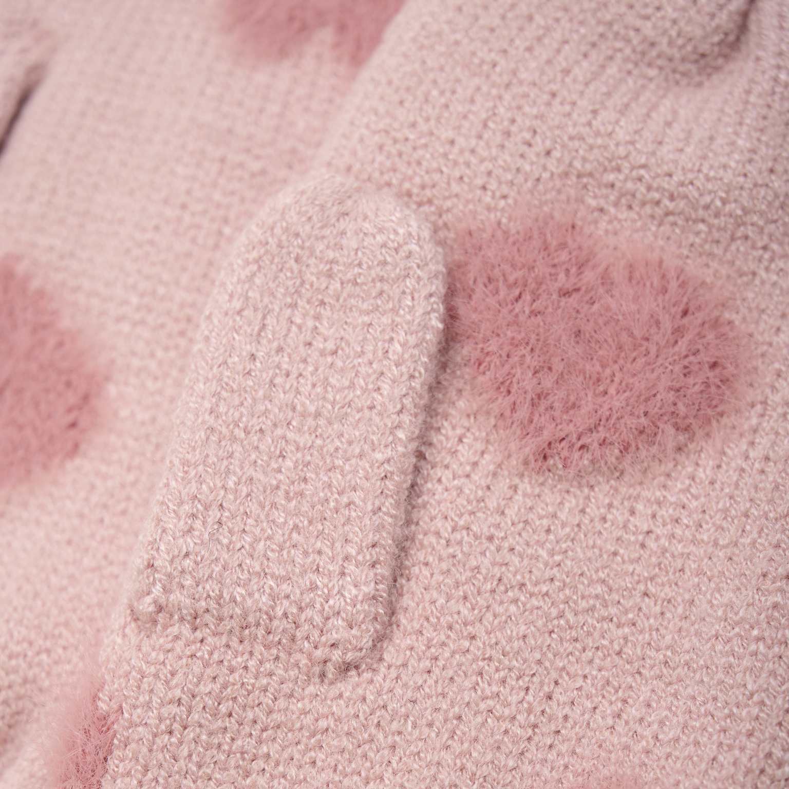 Minymo Strick-Fäustlinge in Rosa mit Herzen Minymo Strick-Fäustlinge in Rosa mit Herzen