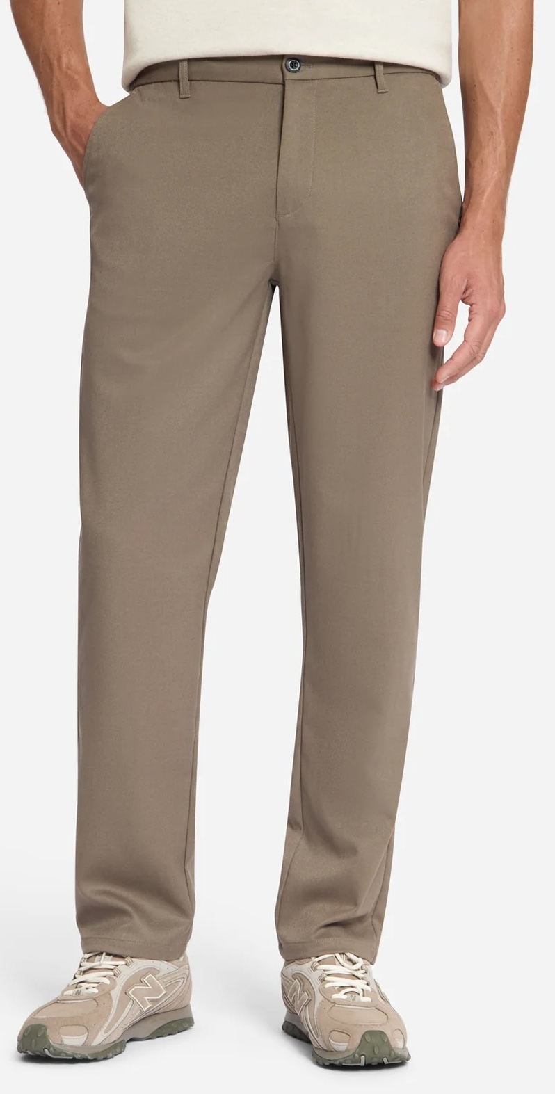Herren Stretch Twill Chino Hose in Light Brown
