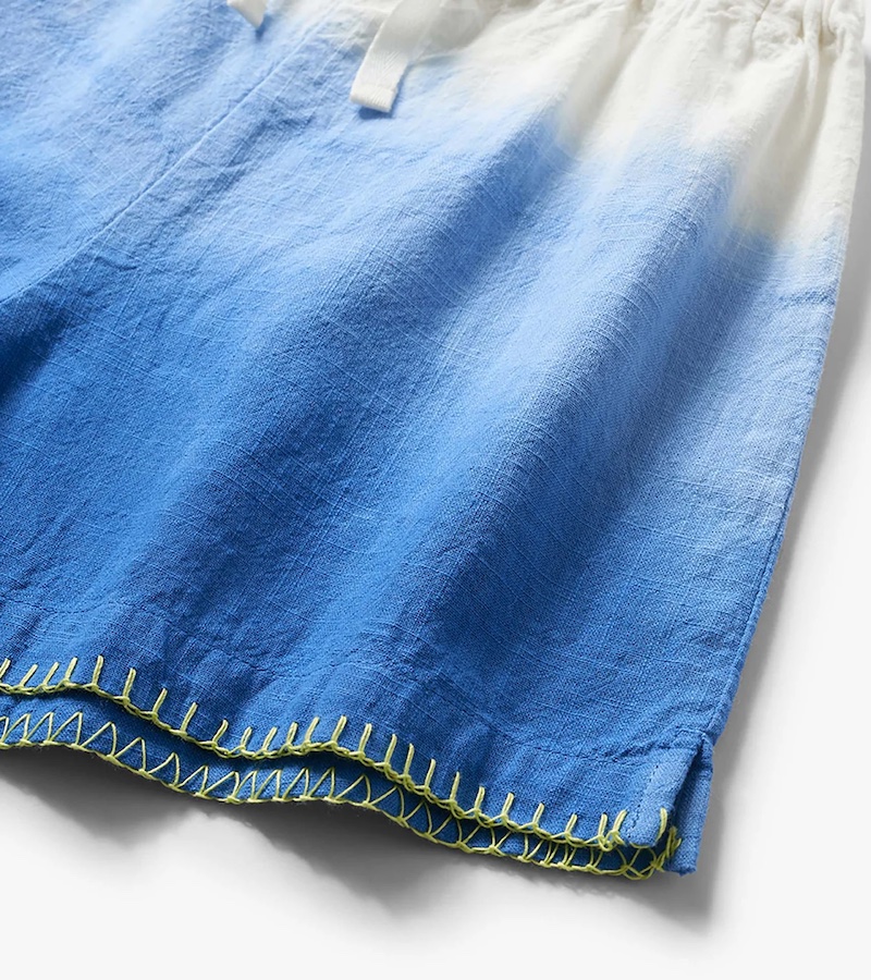 Hatley Kids Cobalt Dip Dye Woven Easy Shorts - Farbverlauf Blau