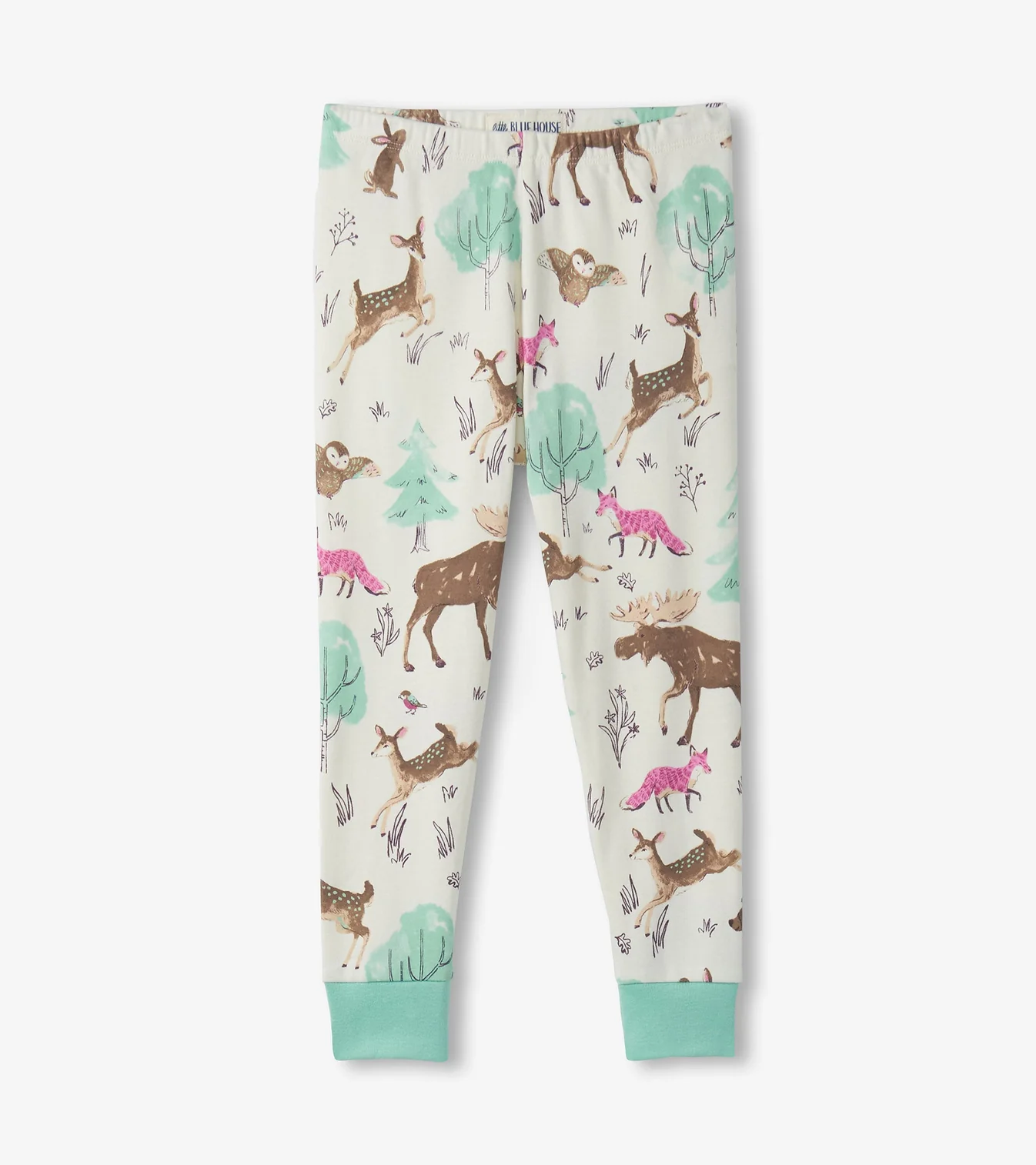Little Blue House Pyjama Forest Creatures in Creme Forest Creatures - Waldtiere