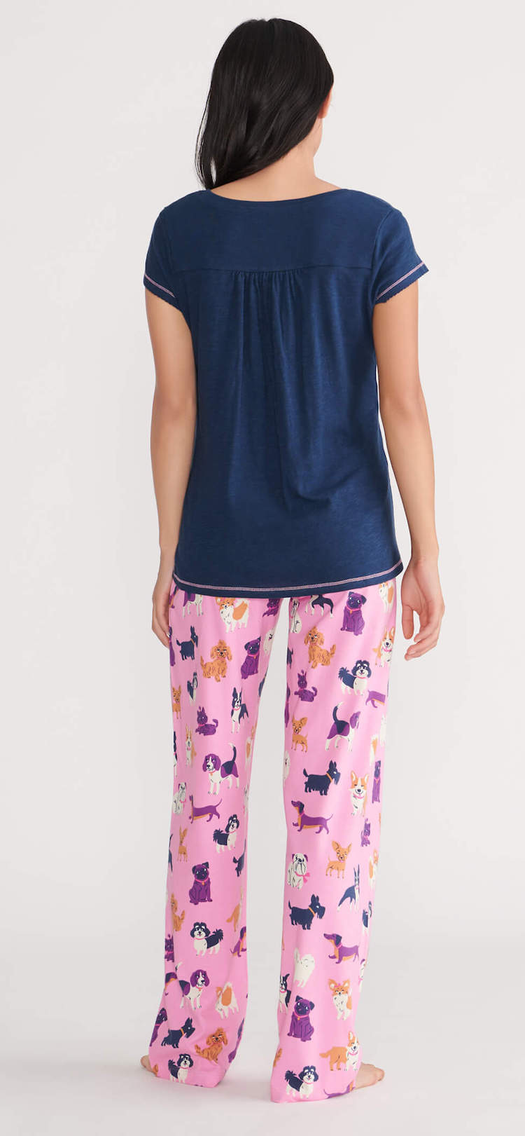 TSKWLBR001_B Little Blue House Pyjama T-Shirt - Well Groomed - Hund