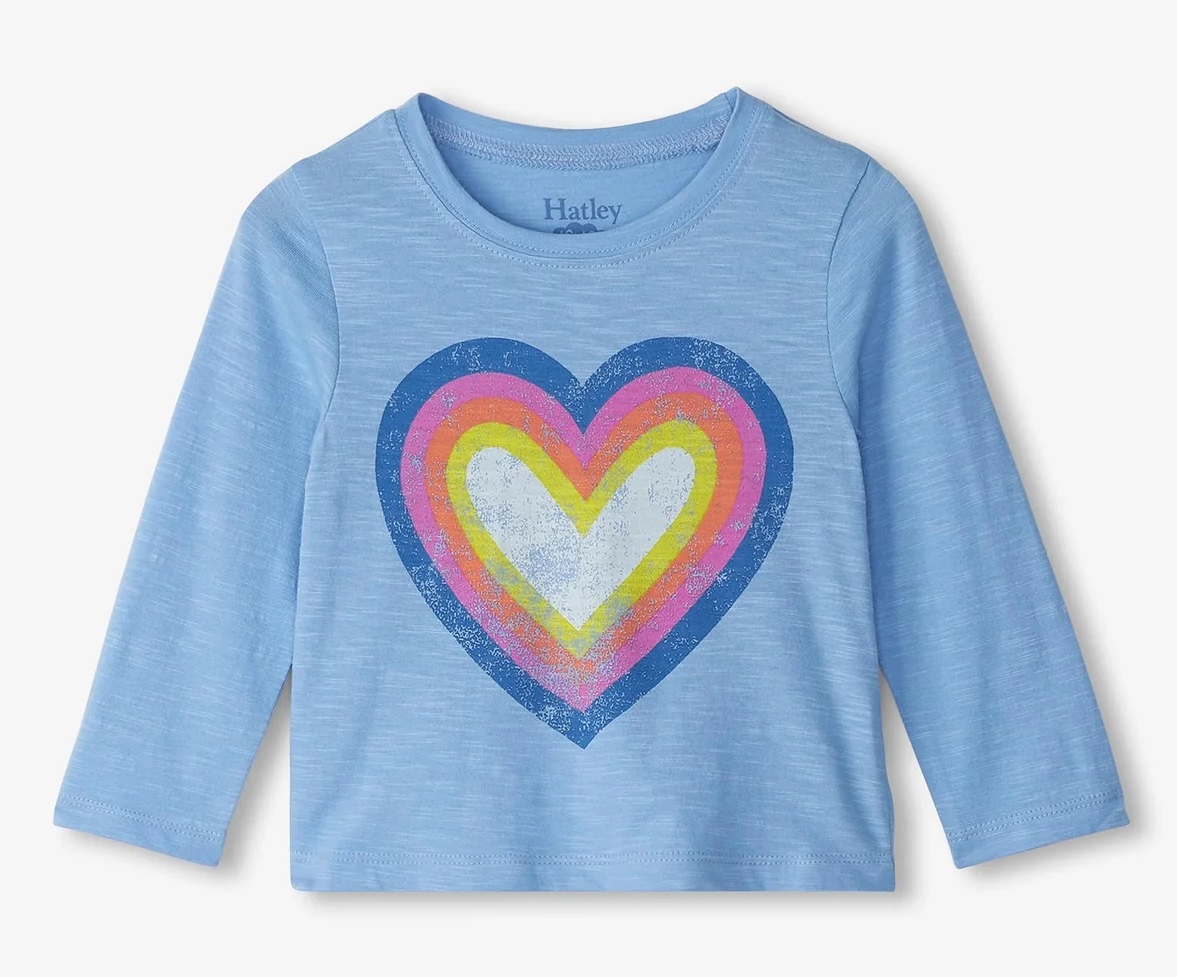 Hatley Langarm Shirt in Blau - Groovy Herz - SALE Hatley Langarm Shirt in Blau - Groovy Herz - SALE