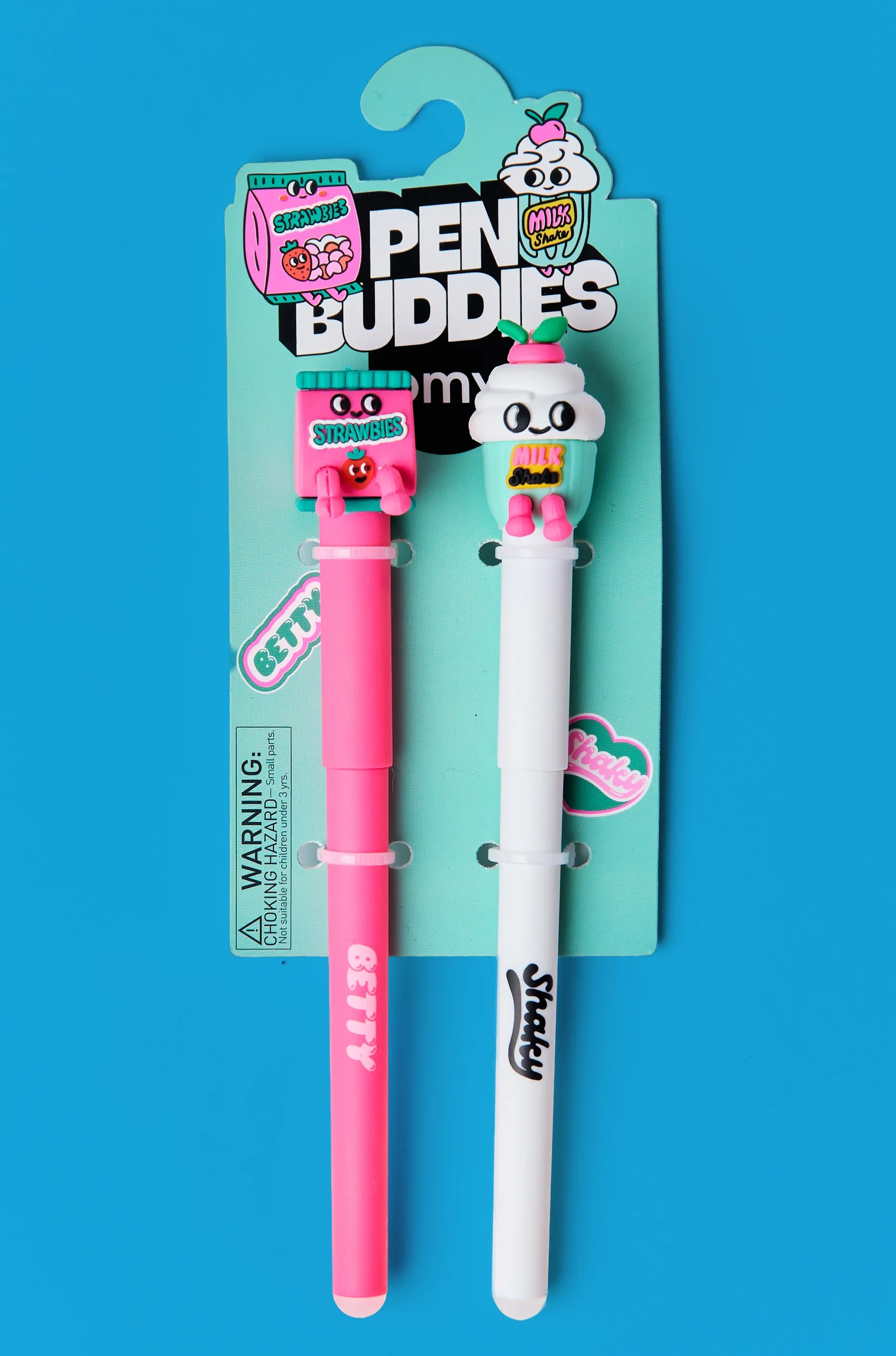 OMY Pen Buddies Shaky & Betty – Radierbare Gelstifte im Milkshake- und Erdbeer-Design OMY Pen Buddies Shaky & Betty – Radierbare Gelstifte im Milkshake- und Erdbeer-Design